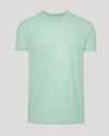 Heather Mist Classic V-Neck, light mint-green, short-sleeve, subtle V-neck tee.