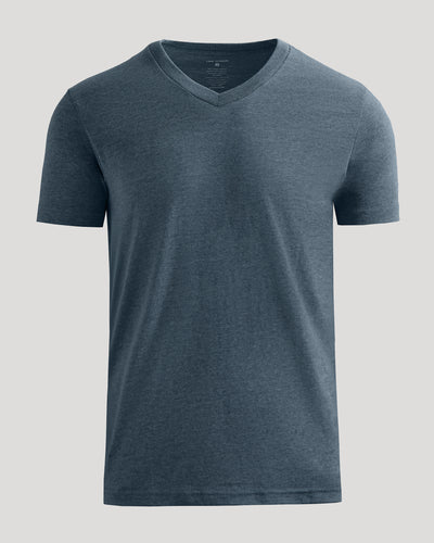 Classic V-Neck - Heather Navy
