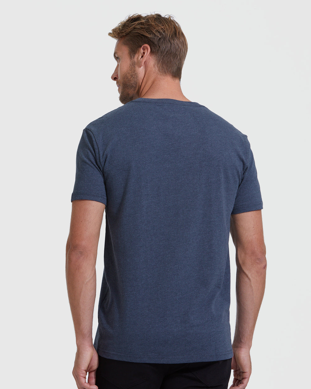 Heather Navy V-Neck Tee