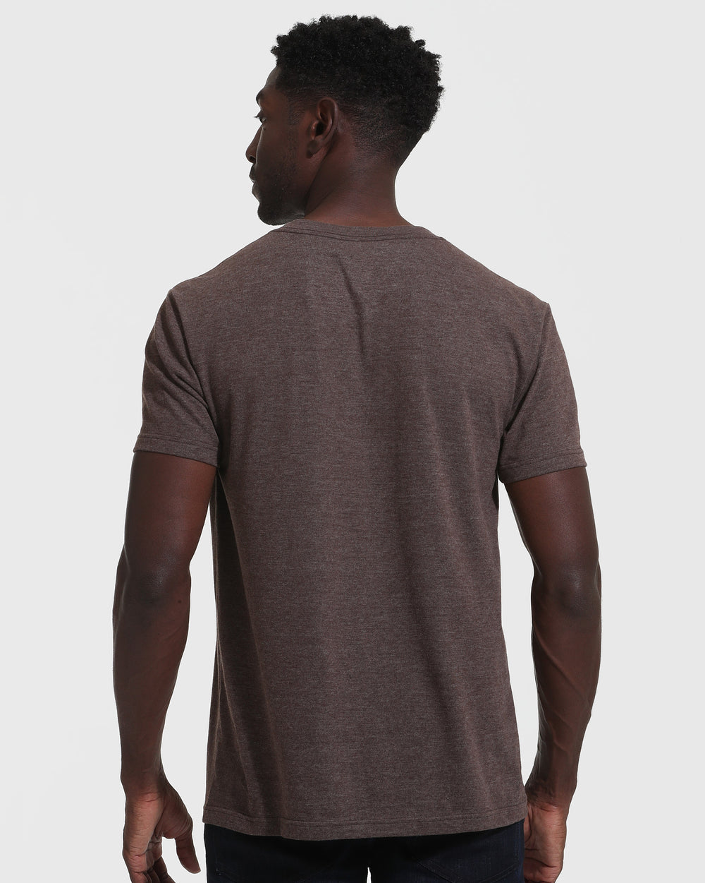 Heather Dark Oak V-Neck Tee