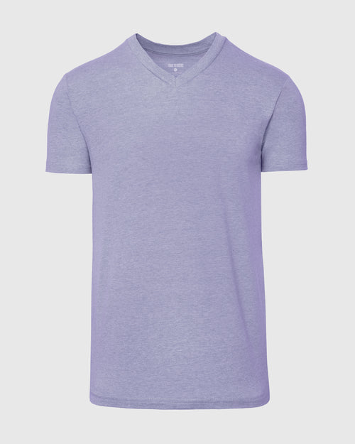 Heather Dark Orchid V-Neck Tee