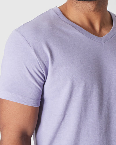 Classic V-Neck - Heather Dark Orchid