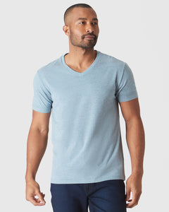 True ClassicHeather Sapphire V-Neck Tee