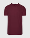 Mahogany V Neck T Shirt, deep burgundy, soft tag, athletic fit.
