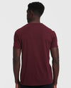 Back view of Mahogany V Neck T Shirt on model.