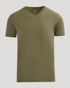 True ClassicT-shirt col en V vert militaire