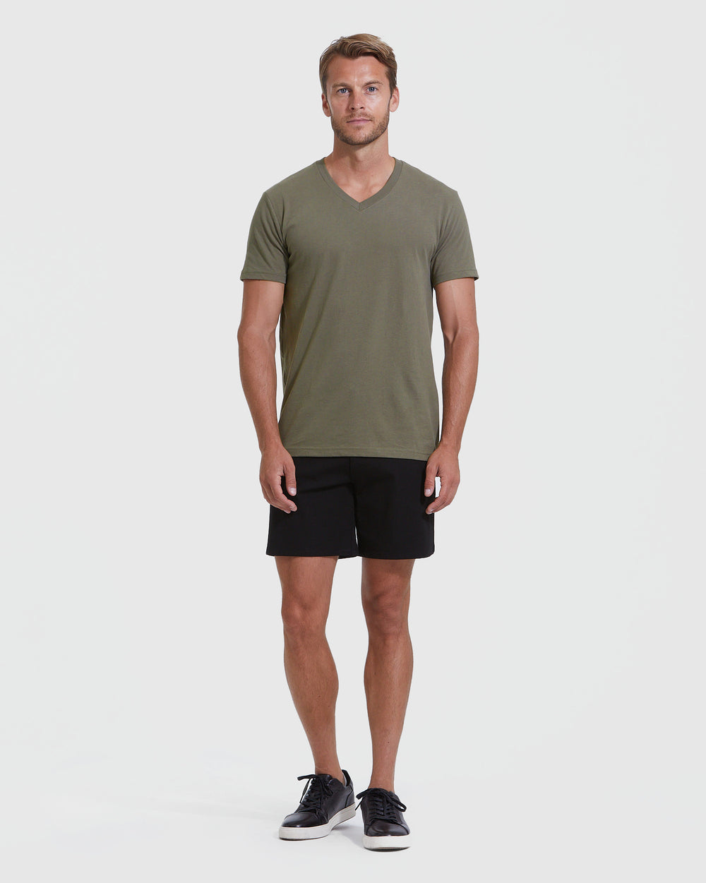 Military Green V-Neck Tee