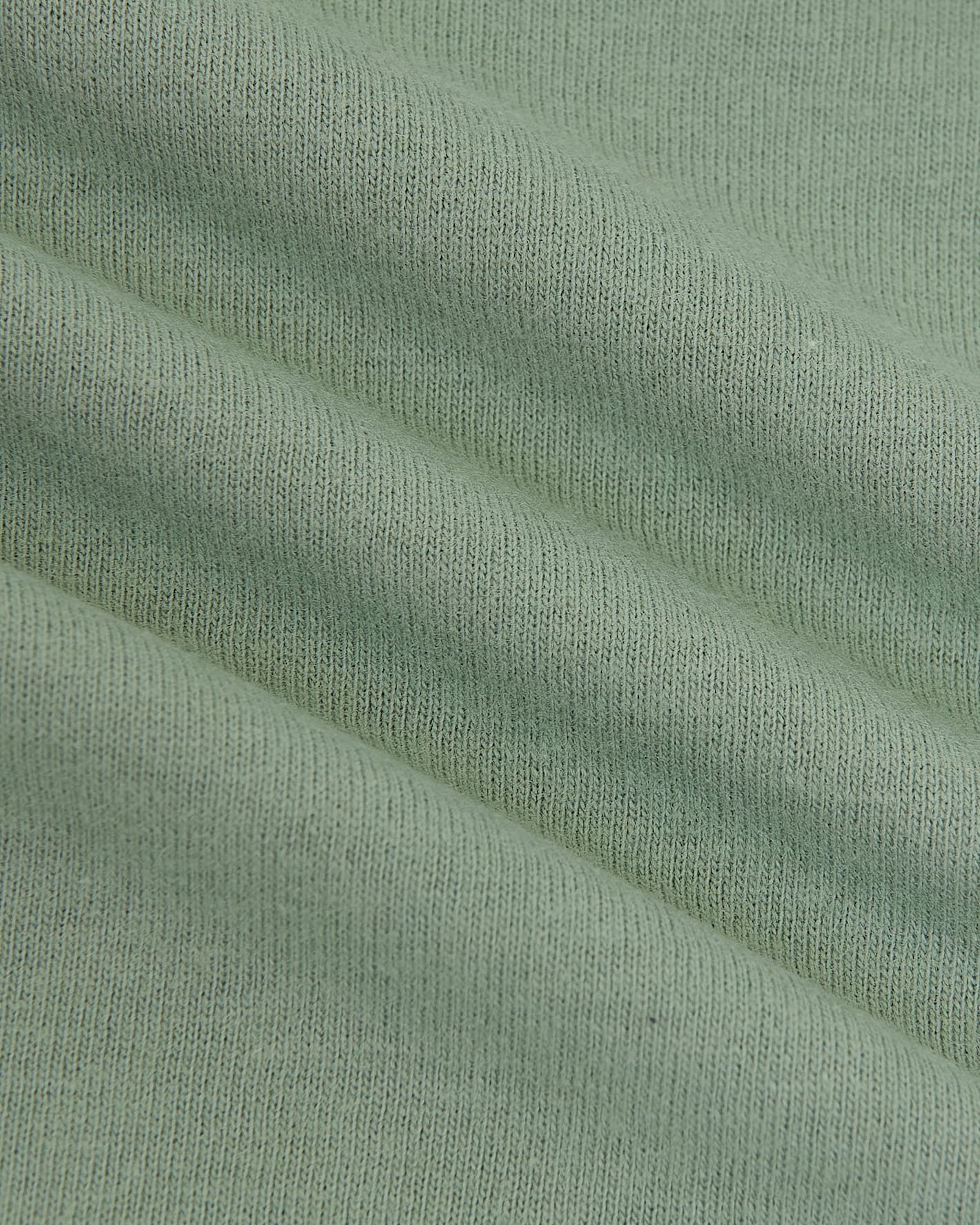 Sage Green Classic V-Neck showcasing soft, textured knit fabric.