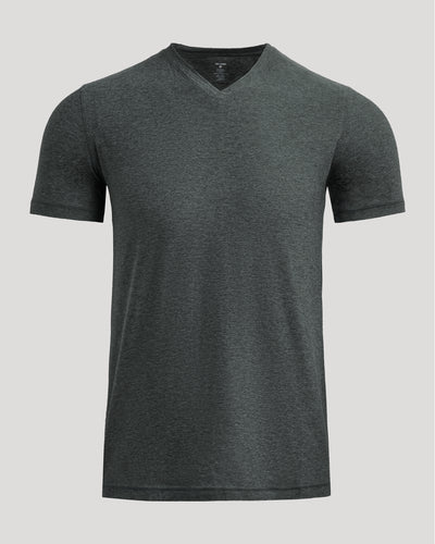 Active V-Neck - Charcoal Heather Gray