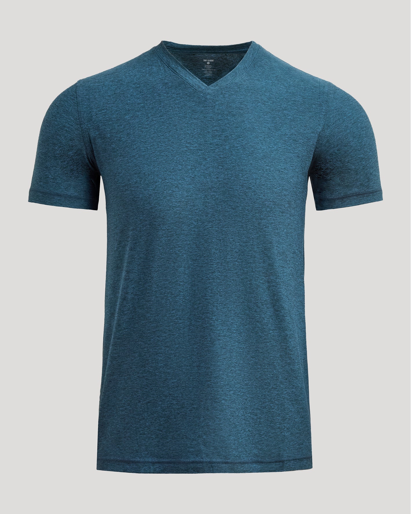 Dark Heather Bluebird Active V-Neck T-shirt, short-sleeved, V-neck design.