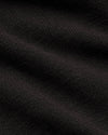 All Black Dressy V-Neck Sweater fabric texture close-up.