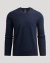 Navy Dressy V-Neck Sweater, lightweight knit, ultra-soft, versatile layering.