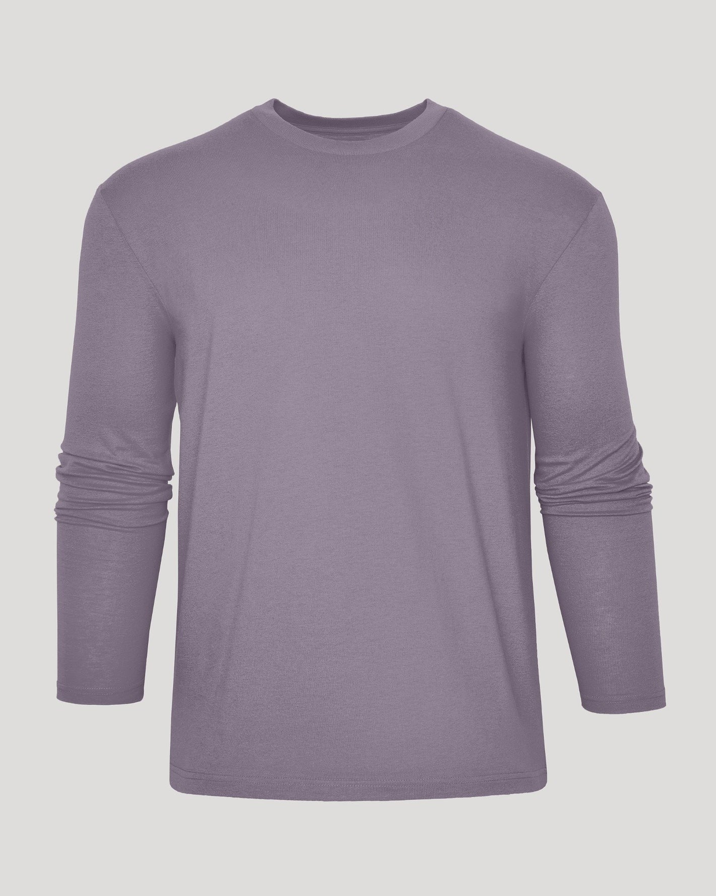 Ashberry Classic Long Sleeve Crew Neck in muted lavender, showcasing its premium fit.