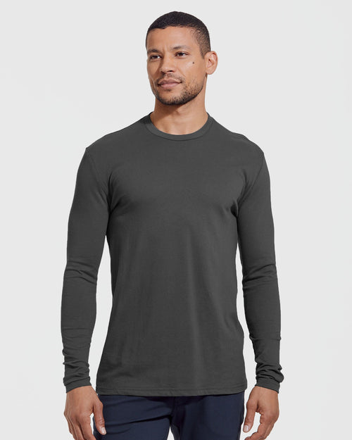 Carbon Long Sleeve Crew Neck Tee