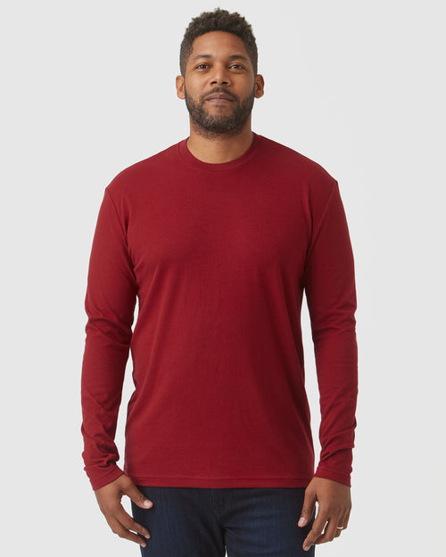 Crimson Long Sleeve Crew Neck Tee