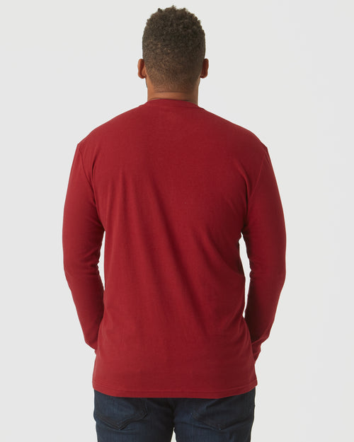 Crimson Long Sleeve Crew Neck Tee