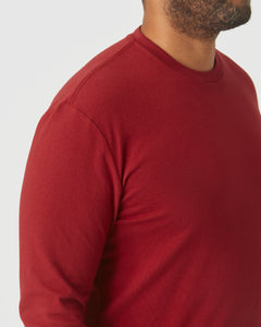 True ClassicCrimson Long Sleeve Crew Neck Tee