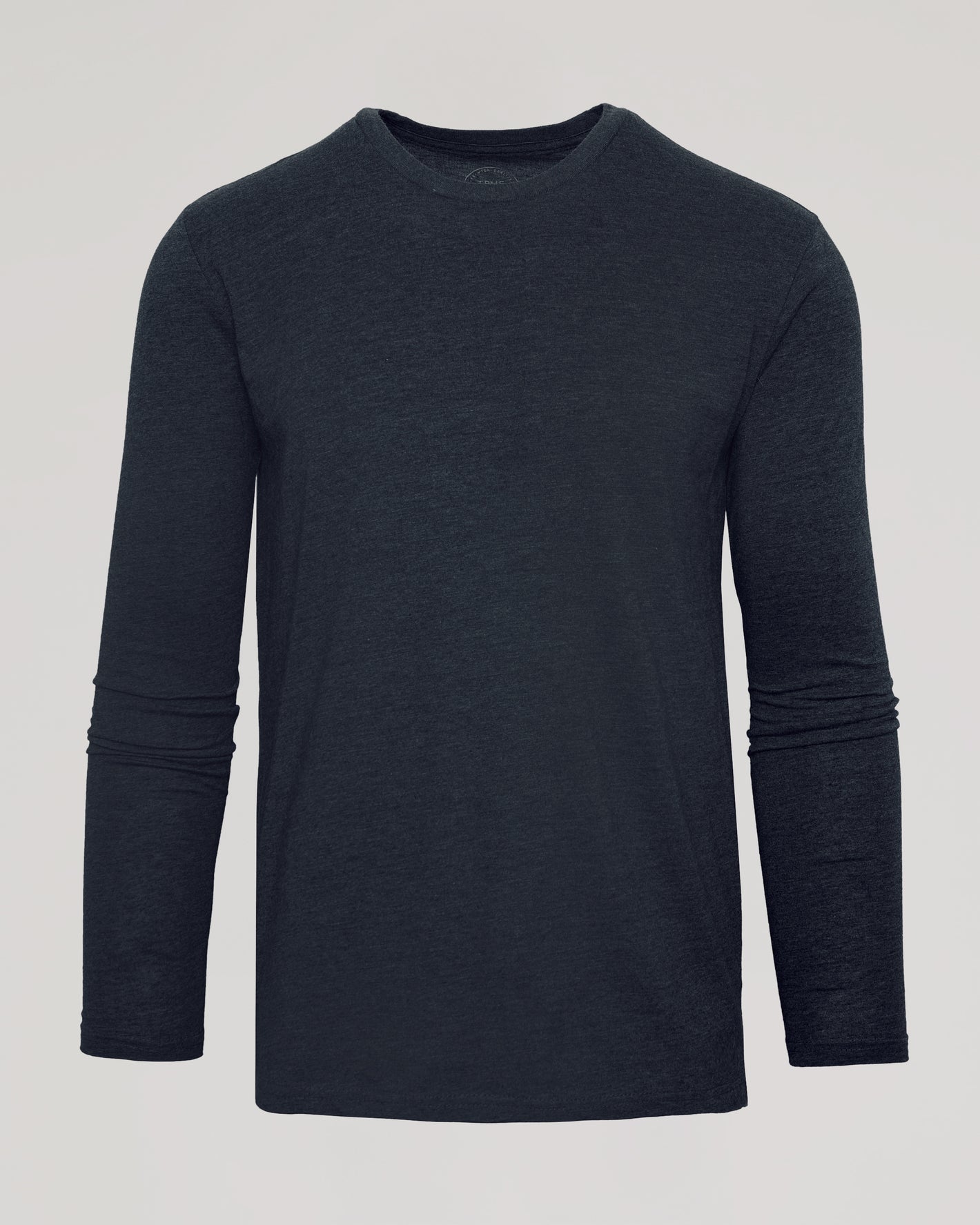 Charcoal Heather Gray Classic Long Sleeve Crew Neck