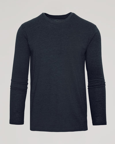 Classic Long Sleeve Crew Neck - Charcoal Heather Gray