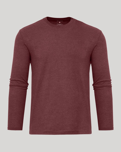 Classic Long Sleeve Crew Neck - Dark Heather Clovewood