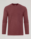 Dark Heather Rustic Apple Classic Long Sleeve Crew Neck, front view.