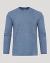 Dark Heather Vintage Navy Classic Long Sleeve Crew Neck T-shirt.