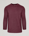 Heather Burgundy Crew Neck Long Sleeve
