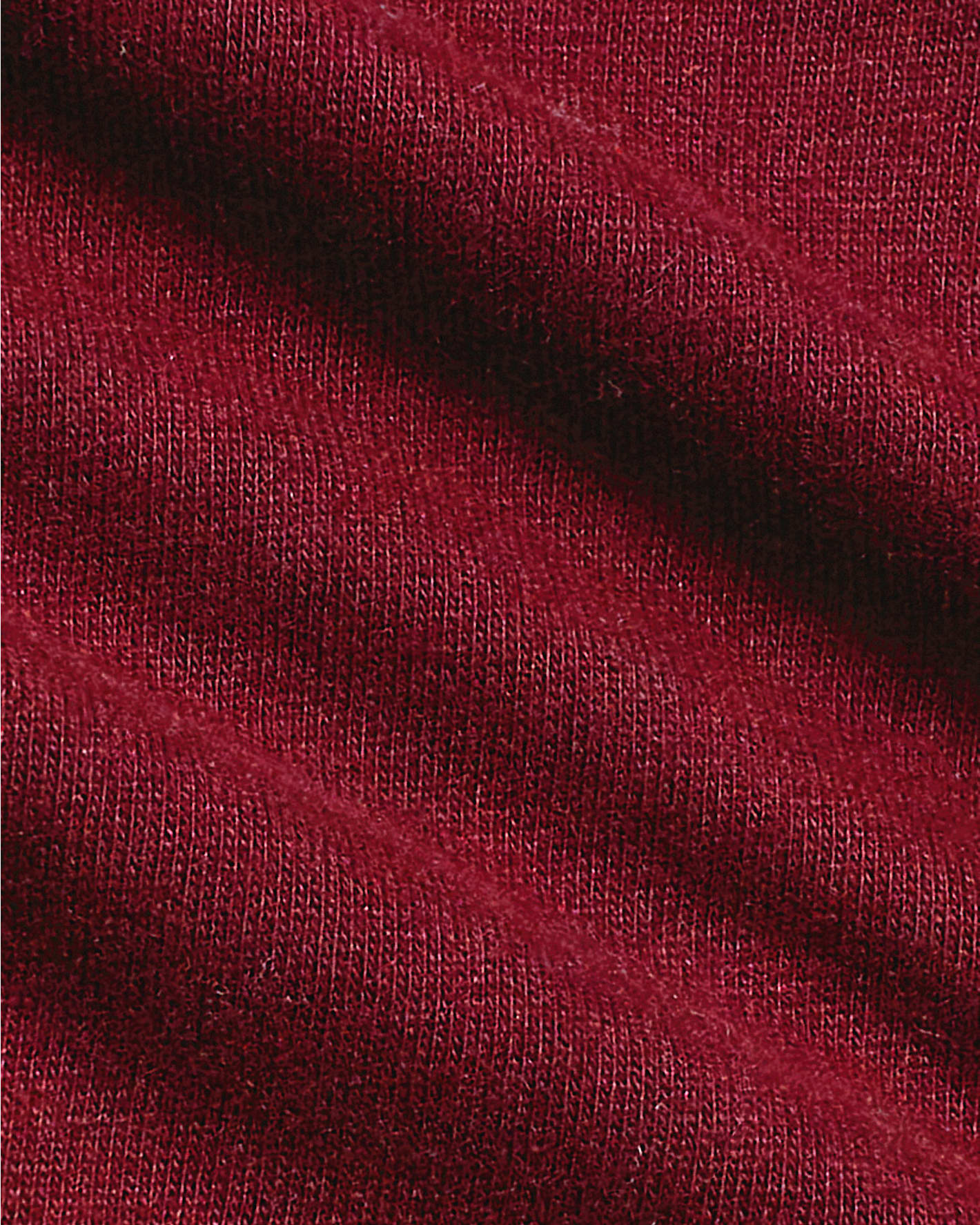 Dark Maroon Classic Long Sleeve Crew Neck fabric close-up showing knit detail.