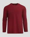 Dark Maroon Classic Long Sleeve Crew Neck against neutral backdrop.