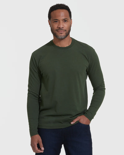 Classic Long Sleeve Crew Neck - Dark Olive