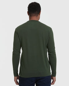 True ClassicDark Olive Long Sleeve Crew Neck Tee