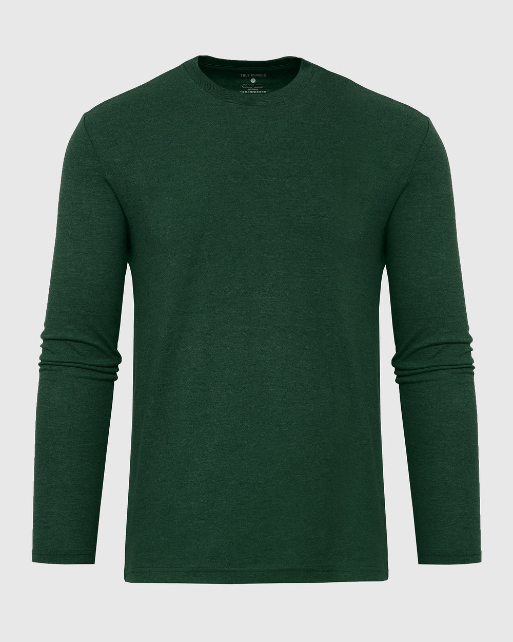 Evergreen Heather Long Sleeve Crew Neck Tee