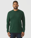 Ever Green Heather Long Sleeve T Shirt, worn by model, relaxed stance.