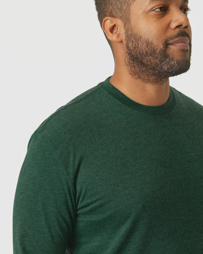 Classic Long Sleeve Crew Neck - Evergreen Heather