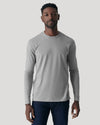 Glacier Gray Classic Long Sleeve Crew Neck on man with dark jeans.