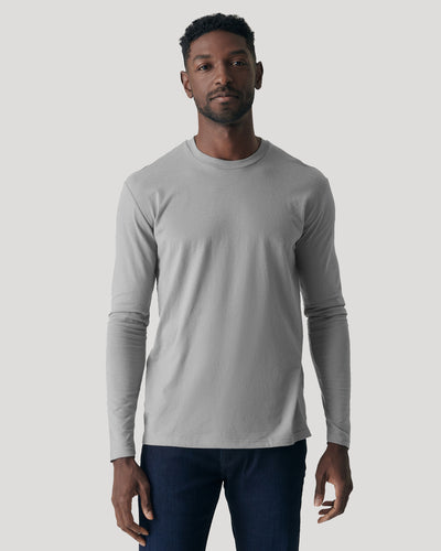 Classic Long Sleeve Crew Neck - Glacier Gray