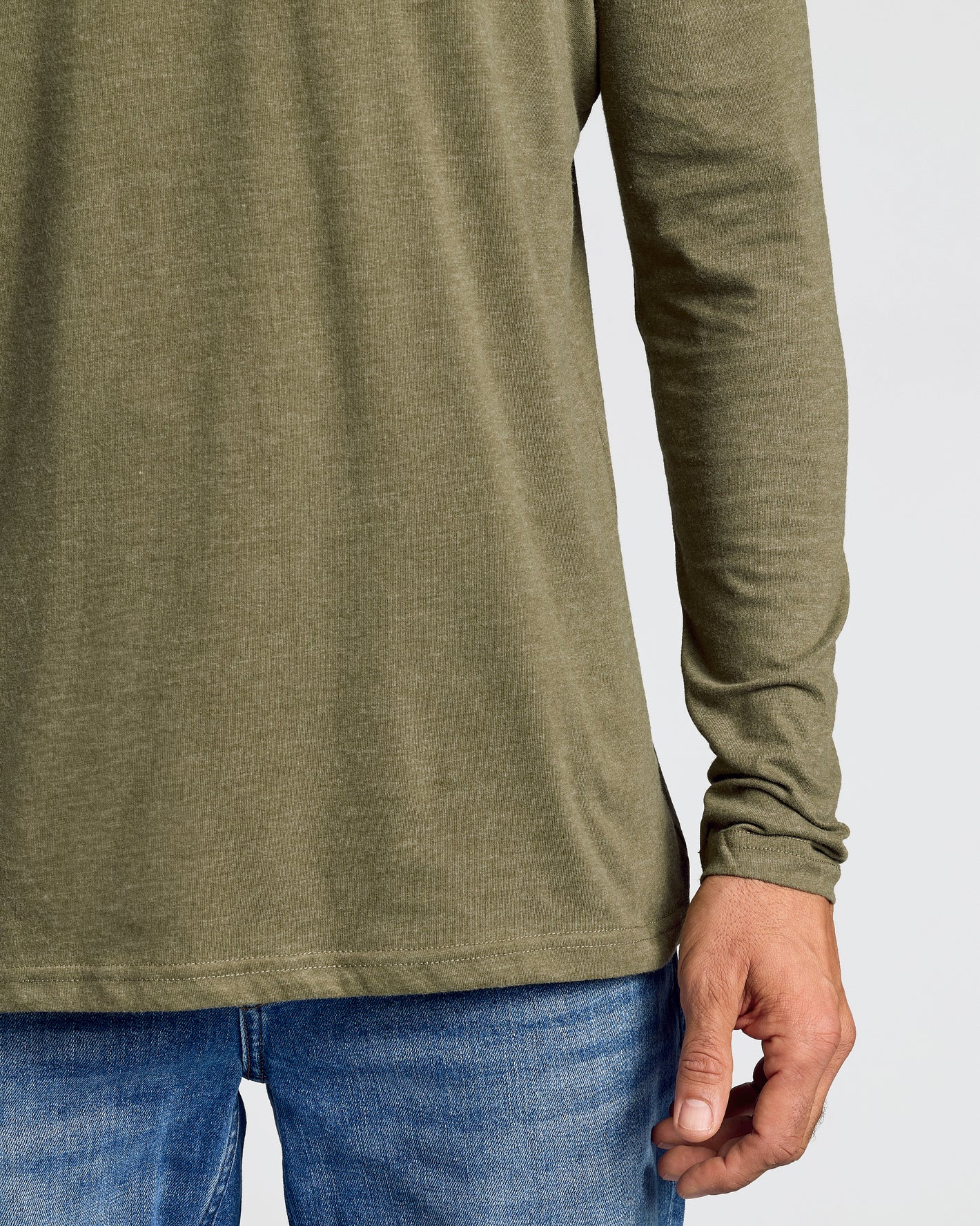 Heather Long Sleeve Crew Neck T-Shirt 3-Pack