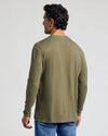 Heather Military Green Long Sleeve Crew Neck Tee
