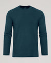 Dark Heather Seafarer Classic Long Sleeve Crew Neck shirt displayed.