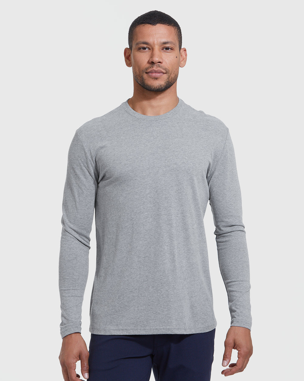 Gray Long Sleeve Crew Neck 3-Pack