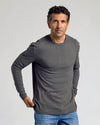 Charcoal Heather Gray Classic Long Sleeve Crew Neck