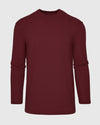 Mahogany Long Sleeve T Shirt against light gray background.