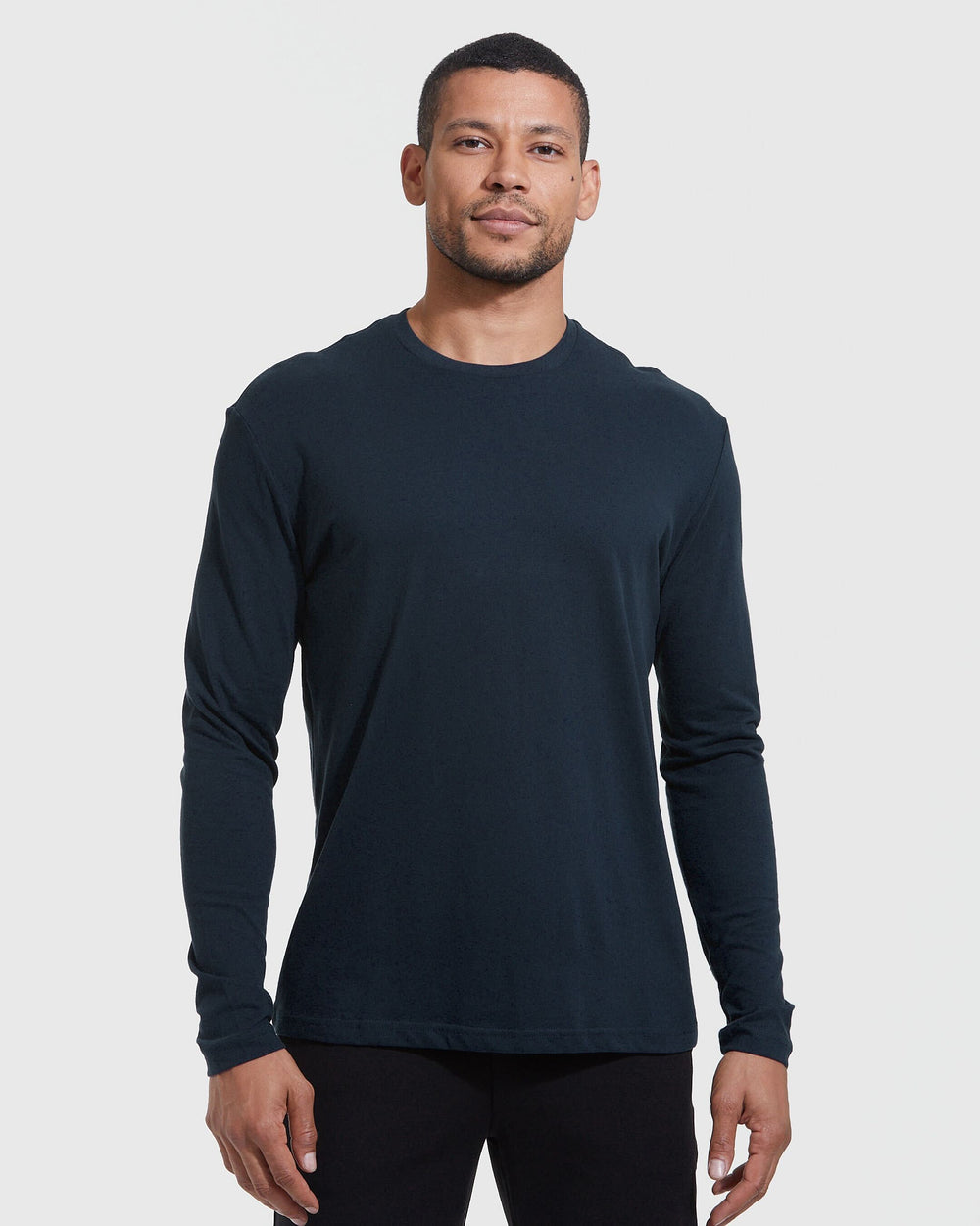 Navy Long Sleeve Crew Neck Tee