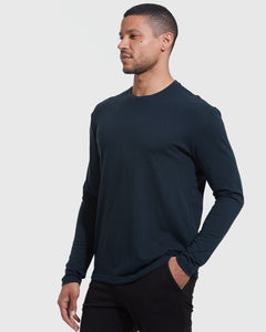 True ClassicBlue and Gray Long Sleeve Crew 3-Pack