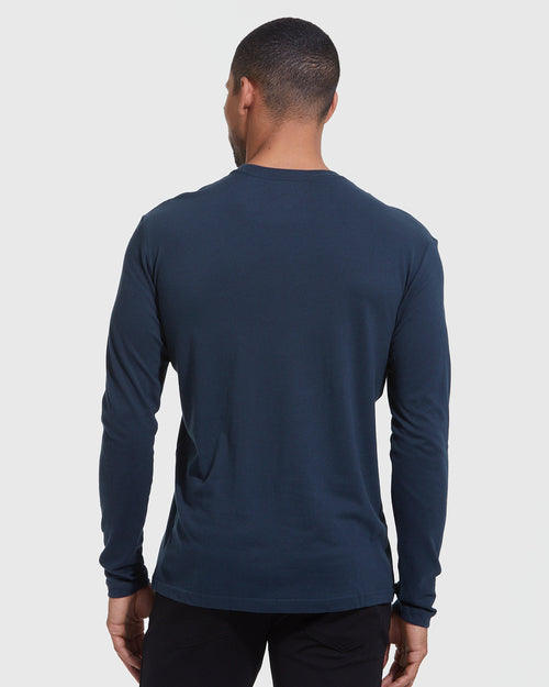 All Navy Long Sleeve Crew Neck 6-Pack