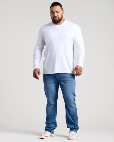 Classic Long Sleeve Crew Neck - White