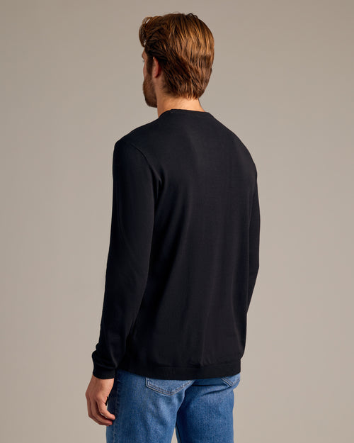 Black Dressy Crew Neck Sweater