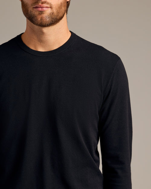 Black Dressy Crew Neck Sweater