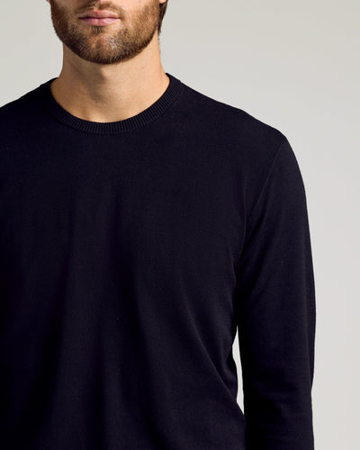 Dressy Crew Neck Sweater - Black