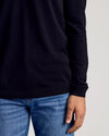 Black Crew Neck Sweater 2-Pack shown with slim fit over jeans.